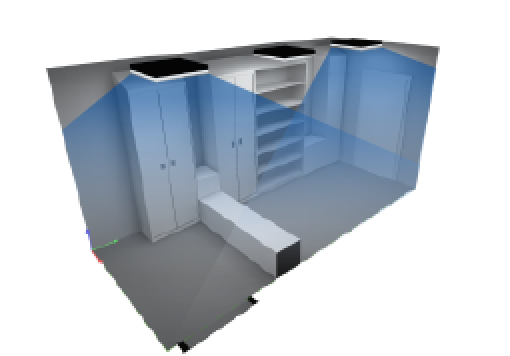 3D Simulation for Spectral Blue Desinfection Plan